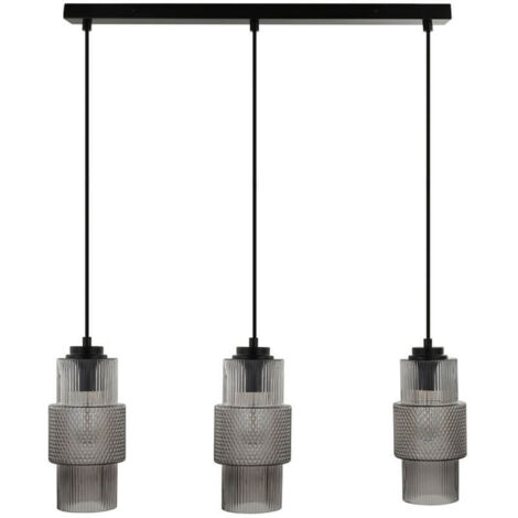 HOME DELUXE Lampada sospesa in vetro YUKI - Fumé