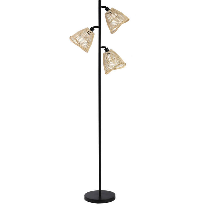 Lampadaire en rotin felia - Beige - Home Deluxe