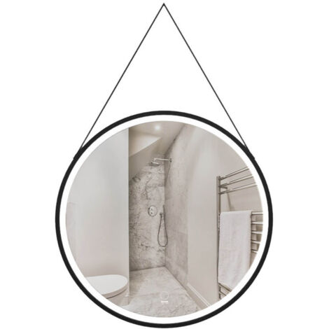 HOME DELUXE - LED-Spiegel FIANA - 40 cm - Rund - 3 verschiedene Lichtfarben - Antibeschlagssystem - 38 Watt Gesamtleistung I Wandspiegel Badspiegel Badezimmerspiegel  Badspiegel Mit Beleuchtung Rund