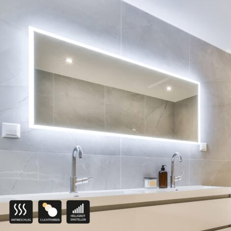 HOME DELUXE - LED-Spiegel Rechteckig NOLA  Größe: 160 x 70 cm  LED-Spiegel Spiegel Schminkspiegel Badezimmerspiegel