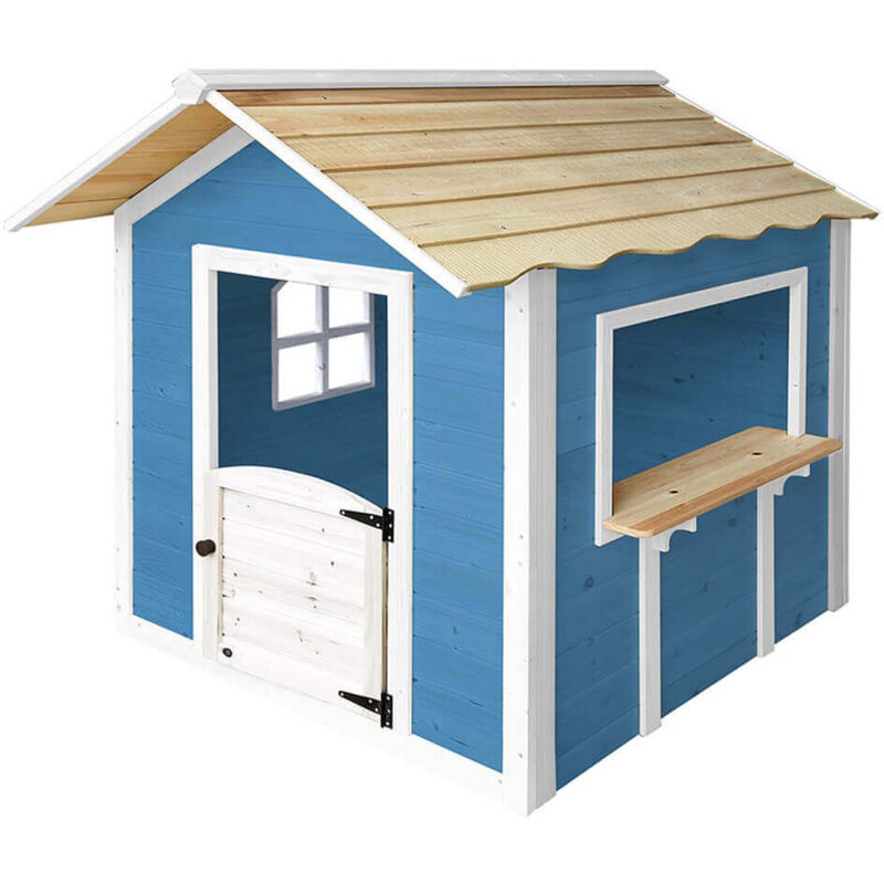 Home Deluxe - Maison de jeu le grand palais - 106 x 111 cm Couleur : Bleu, Equipement : Sans banc