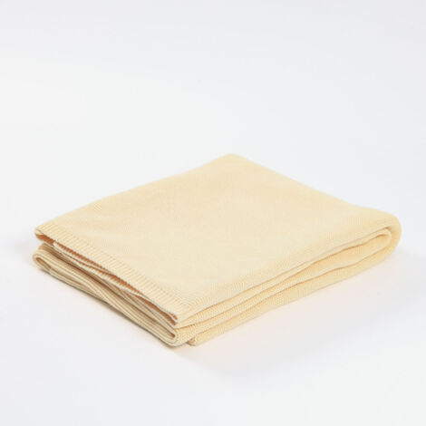 Home Deluxe Manta de algodón ELIA Beige - 140 x 200 cm