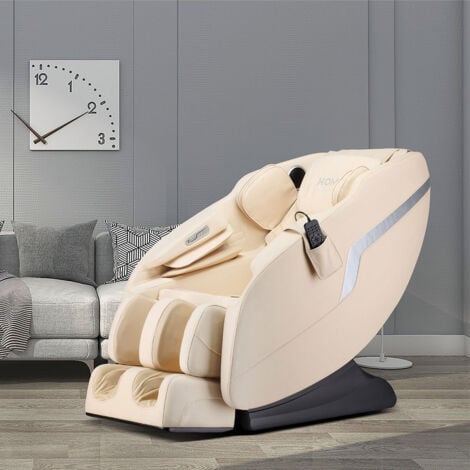 HOME DELUXE - Massagesessel mit Zero-Gravity-Funktion KELSO - Beige Farbe Beige Relaxsessel Massgesessel Zero-Gravity Liegesessel