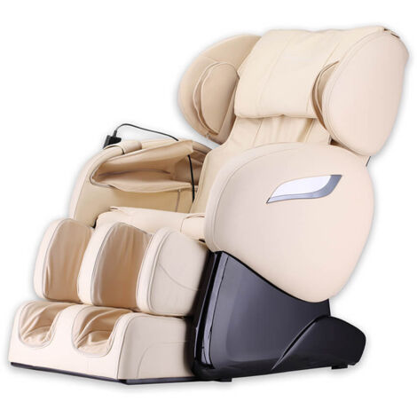 HOME DELUXE - Massagesessel SUENO Beige - inkl. komplettem Zubehör I Massagestuhl Relaxsessel mit Wärmefunktion  Relaxsessel Massagefunktion Fernsehsessel Heizung