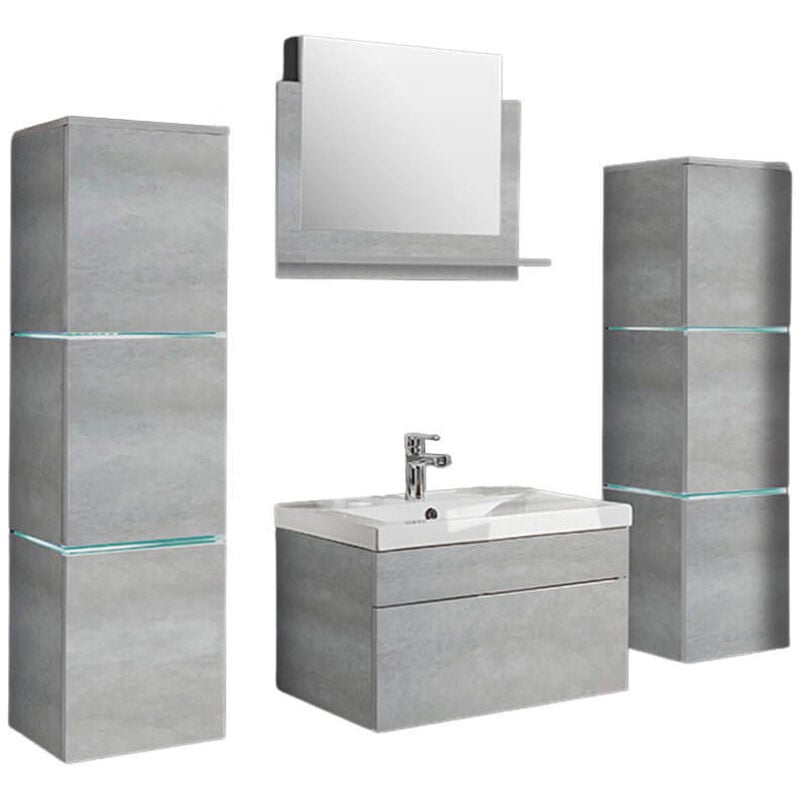 Ensemble complet de meubles de salle de bain wangerooge Couleur : Gris, Taille : xl - Home Deluxe
