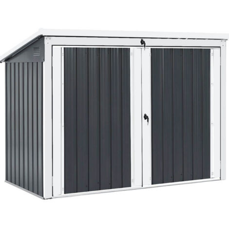 HOME DELUXE - Mülltonnenbox BASURA L - Maße 190 x 101 x 134 cm, Raumfläche 1,5 m² - für 1x 240 L + 2x 120 L Mülltonnen I Mülltonnenbox, Gartenbox  Mülltonnenbox Mülltonnenerweiterung Mülltonnenaufbewa