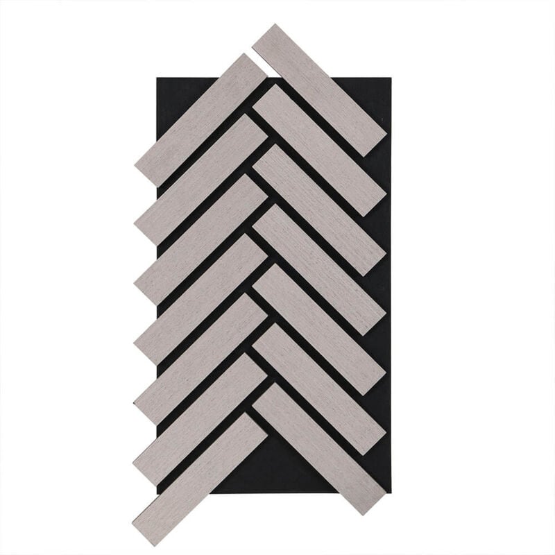 Panneau acoustique à chevrons Grey Oak 80 x 40 cm - Home Deluxe