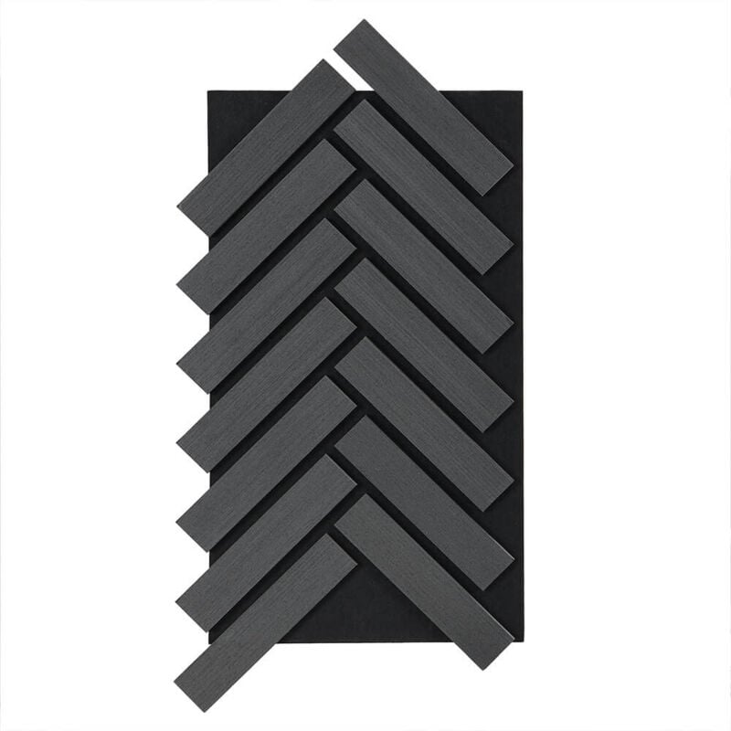 Home Deluxe - Panneau acoustique à chevrons Chêne noir 80 x 40 cm