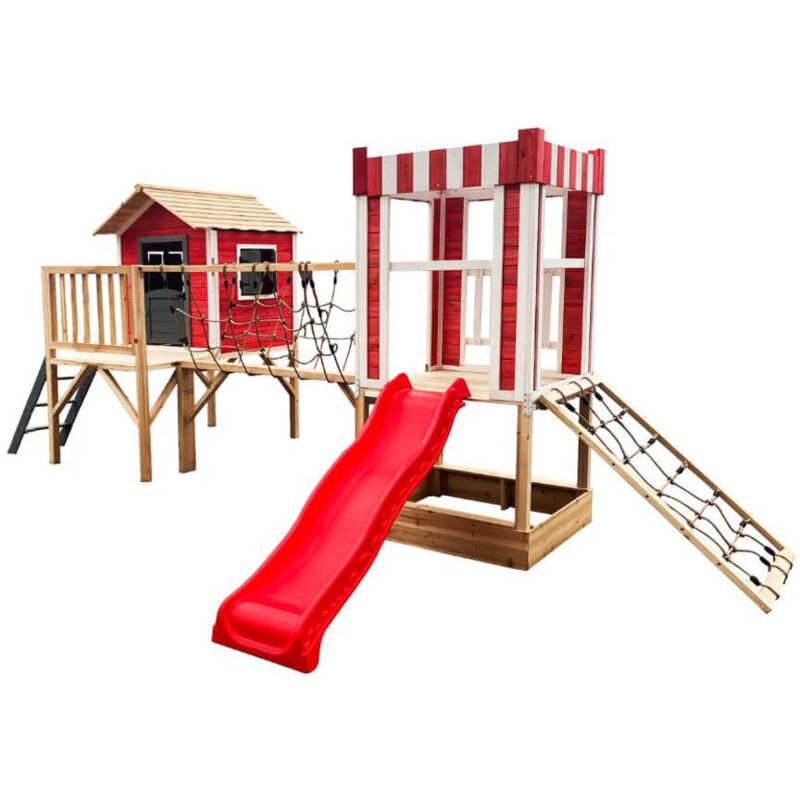 Home Deluxe - Parc de jeux avec toboggan wunderland - 555 x 340 cm