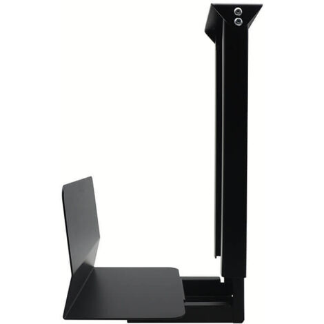 HOME DELUXE - PC-Halterung NAGO - Schwarz, ca. 24 x 16 x 42 cm, Platzsparend, Unter-Tisch-Montage I Computerhalterung PC-Ständer  Untertisch/Wand Pc-Halterung Computerhalterung