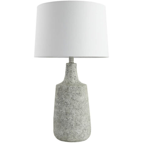 Home Deluxe Petite lampe de table en pierre CARO - Blanc