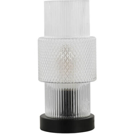HOME DELUXE Piccola lampada da tavolo in vetro YUKI - Trasparente