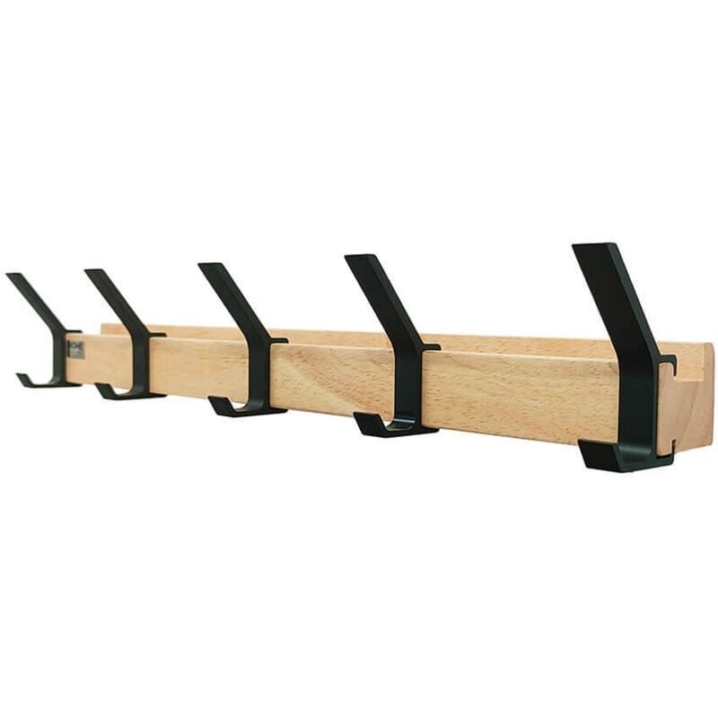 Home Deluxe - Portemanteau avec crochets, aimants et étagère à tableaux stripe Quantité : 5x crochets