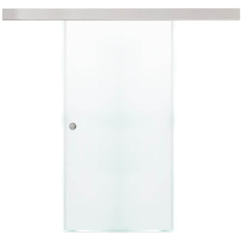 Home Deluxe - Puerta corredera de cristal SAPHIR cristal esmerilado  Medidas: 205 x 105 cm