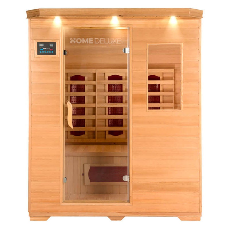 HOME DELUXE - Cabine infrarouge REDSUN L - 153 x 110 cm pour 3 personnes