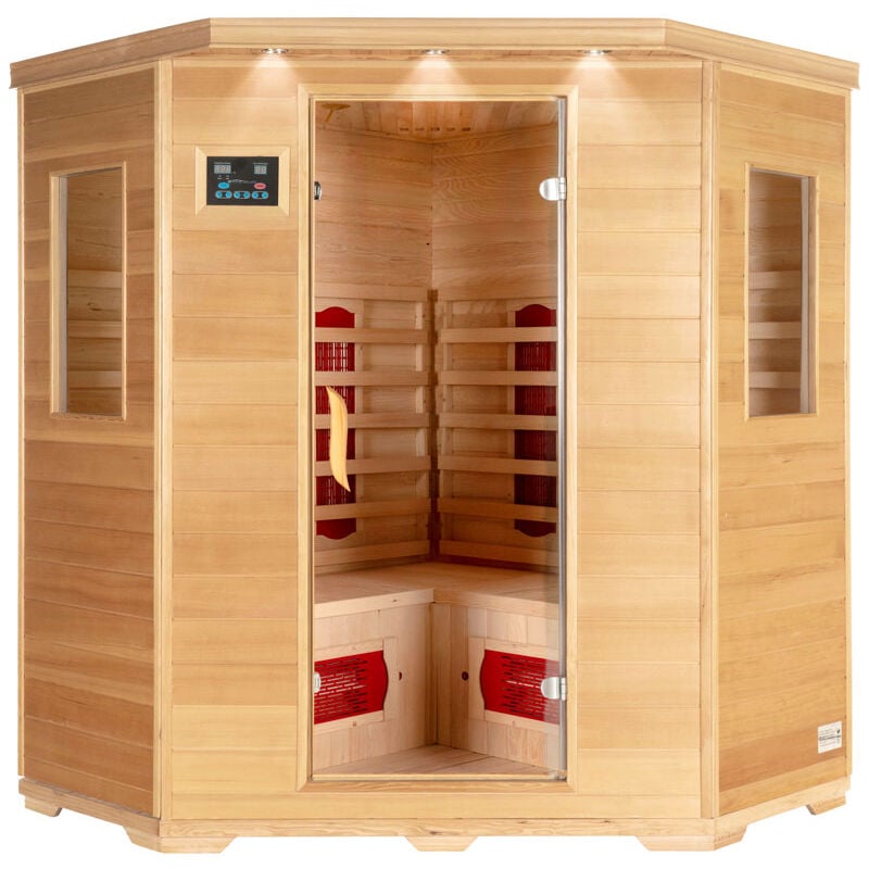 Cabine infrarouge redsun xxl - 150 x 150 cm pour 4 personnes - Home Deluxe