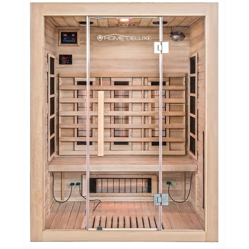 Home Deluxe - Cabine infrarouge avec radiateur à spectre complet sahara l - 150 x 120 cm pour 3 personnes