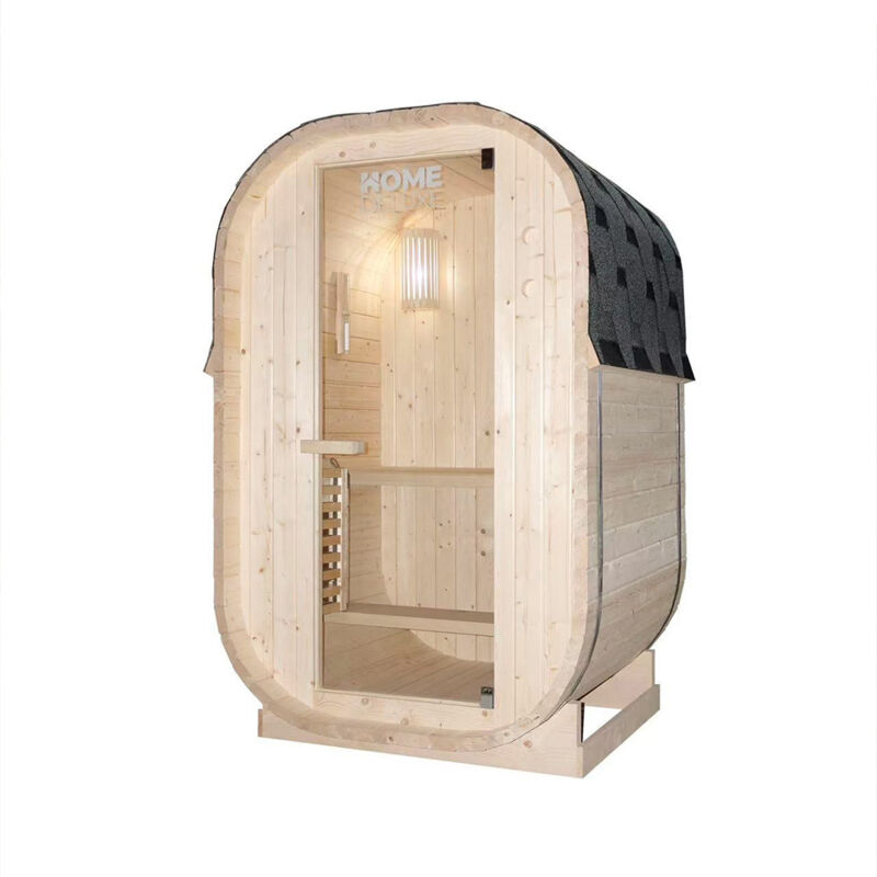 Home Deluxe - Outdoor Sauna cube s - Dimensions : environ 194 cm x 120 cm