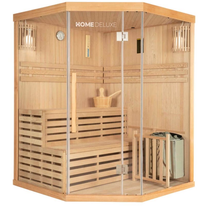 Home Deluxe - Sauna traditionnel skyline xl - 150 x 150 cm pour 3 personnes