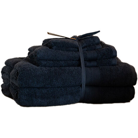 HOME DELUXE - Set asciugamani Home Deluxe 6 pezzi COCCOLE  Colore: blu scuro