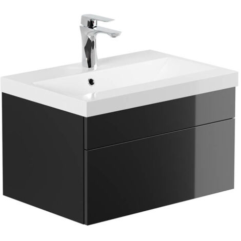 Home Deluxe - Set completo di mobili da bagno WANGEROOGE Made in Germany  Colore: Nero, Taglia: S
