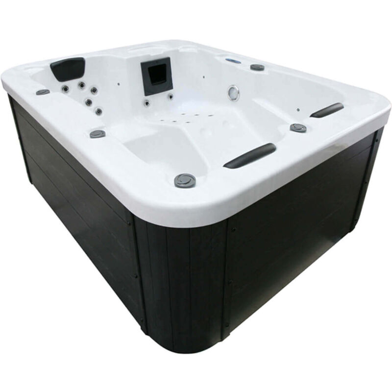 Home Deluxe - Jacuzzi d'extérieur white marble pure - 210 x 160 cm pour 3 personnes Equipement : Pure