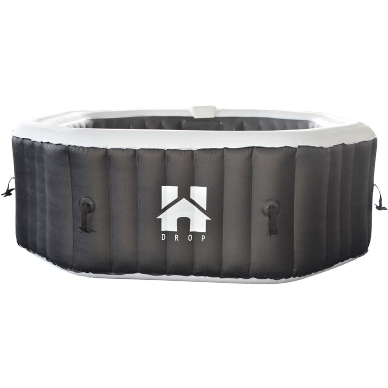 Home Deluxe - Jacuzzi d'extérieur drop - ⌀185 cm Noir pour 6 personnes