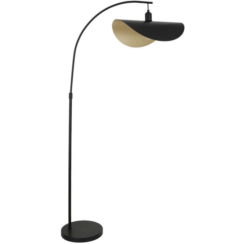 Home Deluxe - Lampe à arc design rona - noir/or