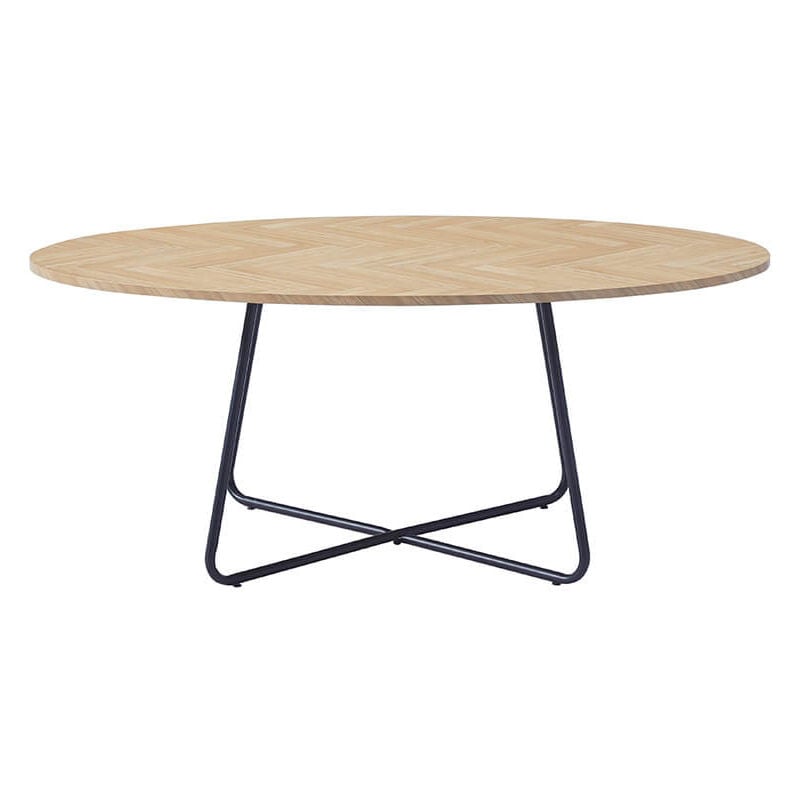 Home Deluxe - Table basse ovale novaris - 110 x 66 cm Couleur : Fishbone Oak