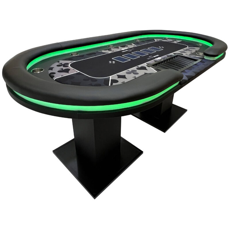Home Deluxe - Table de poker led flush - Pour 9 personnes