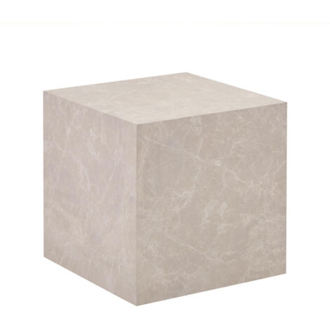 HOME DELUXE - Tavolino in marmo AMIRI M  Colore: Beige, Dimensioni: 50 x 50 x 50 cm