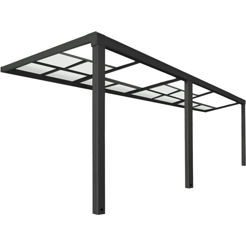 Home Deluxe - Abri de terrasse solis deluxe Couleur : Gris, Dimension : 579 x 295 x 233 / 272 cm