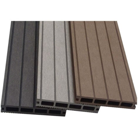 HOME DELUXE - WPC Terrassendielen SAMANA - Musterstück - 7 x 14 x 2,01 cm I Terrassenboden Poolumrandung Balkonbelag WPC Terrassenboden Komplettset Terrassendiele