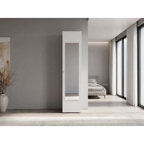 HOME DREAMS M5 - Armario con espejo, 1 puerta, blanco