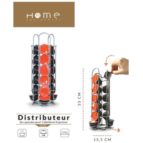 Home Equipement – Porte capsule de café pour dosettes Dolce Gusto – Capacité 18 capsules – 3 colonnes – Compatible avec modèles Dolce Gusto