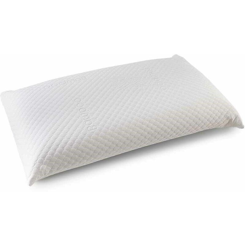 

®- Almohada viscoelástica con Fibra de BAMBÚ, núcleo Perforado, ergonómica | 105 X 40 cm - Home Heavenly