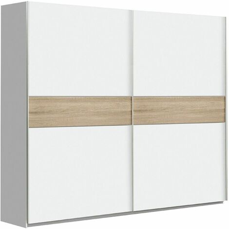 Home Heavenly® - Armario ropero 220 cm 2 Puertas correderas Winter. Armario para Dormitorio o vestidor.  Color: Blanco
