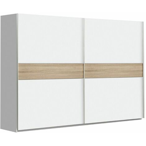 Home Heavenly® - Armario ropero 270 cm 2 Puertas correderas Winter. Armario para Dormitorio o vestidor.  Color: Blanco