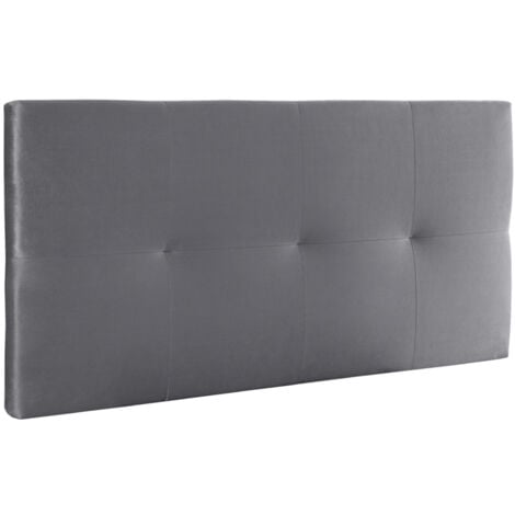Home Heavenly®- Cabecero cama tapizado JENSEN, acolchado, cama individual o matrimonial, no incluye herrajes  105 cm Color: Gris