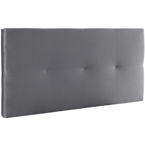 Home Heavenly®- Cabecero cama tapizado JENSEN, acolchado, cama individual o matrimonial, no incluye herrajes 105 cm Color: Gris - Gr-tela-Olson