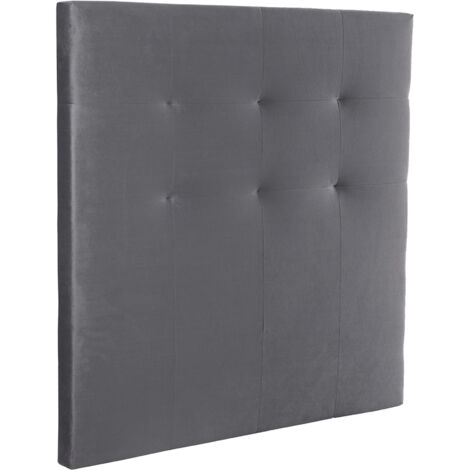 Home Heavenly®- Cabecero cama tapizado OLSON, acolchado para cama individual o matrimonial, no incluye herrajes 105 cm Color: Gris - Gris Tela Olson