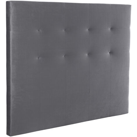 Home Heavenly®- Cabecero cama tapizado OLSON, acolchado para cama individual o matrimonial, no incluye herrajes  Color : Gris 150 cm