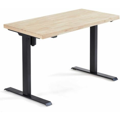 Home Heavenly®- Escritorio motorizado elevable ELEVATE, de los 76 cm hasta los 126 cm de altura.  Medida: 140x70 cm Color: Roble Nordish - Negro