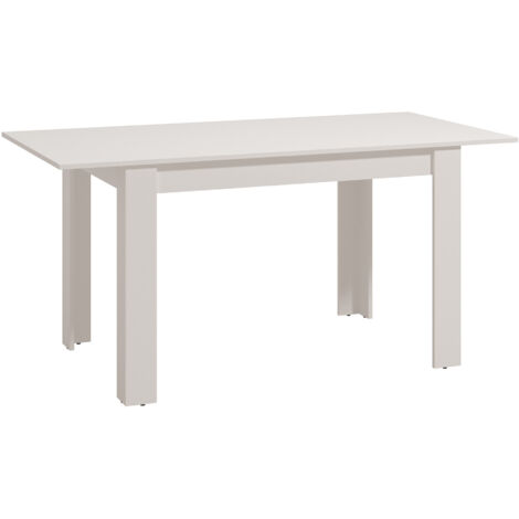 Home Heavenly® - Mesa de comedor extensible UKI, diseño moderno y práctico, mecanismo extensión interna y patas en L.  Color: Blanco