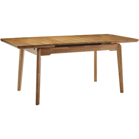 Home Heavenly® Mesa Extensible Flama - Mesa de Comedor con Estilo Retro, Tablero Resistente y Patas de Madera Maciza, Diseño Ele  Medidas : 140-180 X80 cm