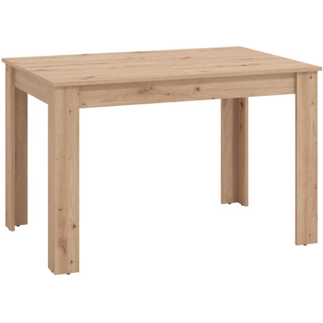 Home Heavenly® - Mesa extensible Nerea 120–160 cm, diseño moderno y funcional con tablero laminado fácil de limpiar.  Color: Roble