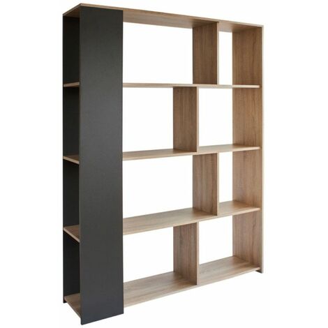 Estantería para CD Librería madera contrachapada gris Sonoma 102x23x177,5  cm ES40821A