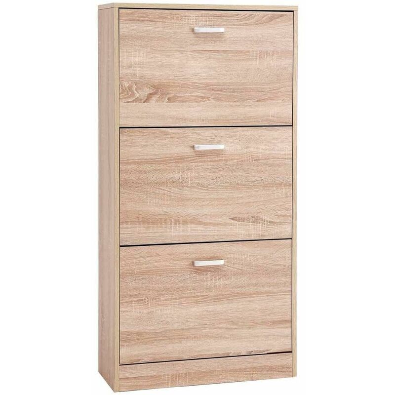 

Home Heavenly®- Mueble Zapatero VIC de 3 Puertas, Gran Capacidad de almacenaje | Color: - Roble Cambrian