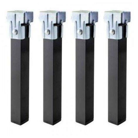 Home Heavenly® - Pack 4 Patas de somier cuadrada. 25x3 cm. Estructura metálica con abrazaderas de grapa.  UNICO