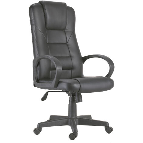 Home Heavenly® - Silla de oficina ABOGAT silla giratoria regulable en altura con palanca manual.  Color: Negro